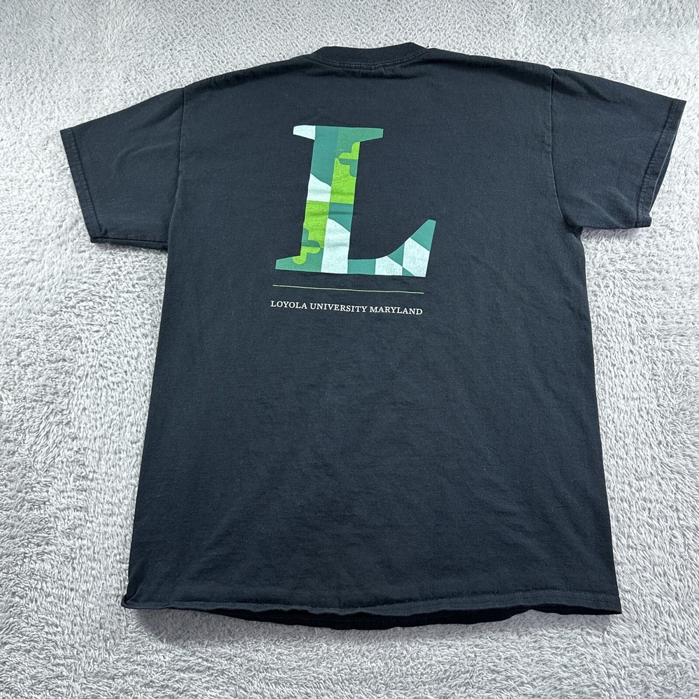 Loyola University‎ Shirt Mens Medium Black Double Sided Minmal College Maryland